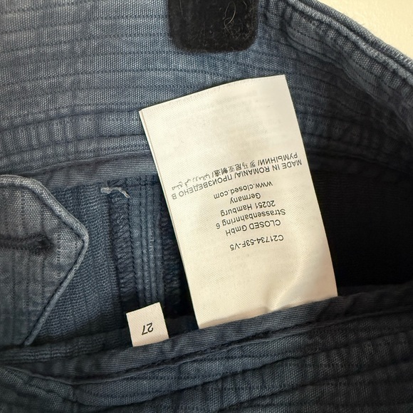 Closed Light Blue Textured Pants - Picture 5 of 8